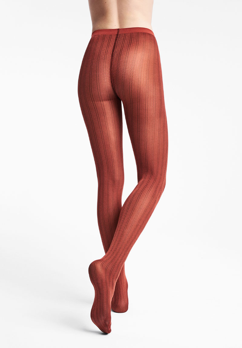 [WH14754T] STRIPED SNAKE TIGHTS